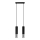 Lampadario a sospensione con filo LOOPEZ 2xGU10/10W/230V nero/cromo lucido