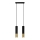 Lampadario a sospensione con filo LOOPEZ 2xGU10/10W/230V nero/oro