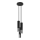 Lampadario a sospensione con filo LOOPEZ 3xGU10/10W/230V arrotondato nero/cromo lucido
