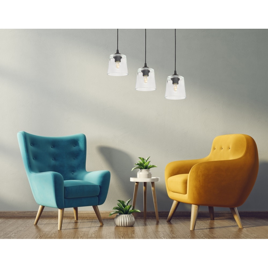 Lampadario a sospensione con filo LUCEA 1xE27/15W/230V