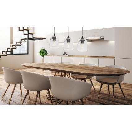Lampadario a sospensione con filo LUCEA 3xE27/15W/230V