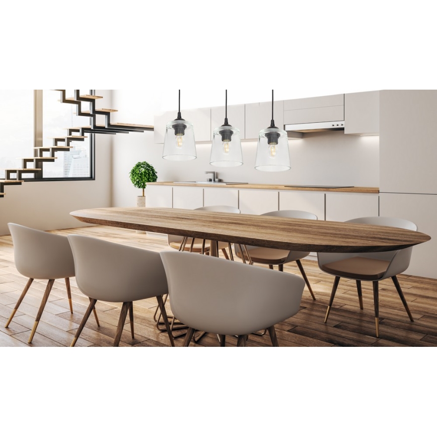 Lampadario a sospensione con filo LUCEA 3xE27/15W/230V
