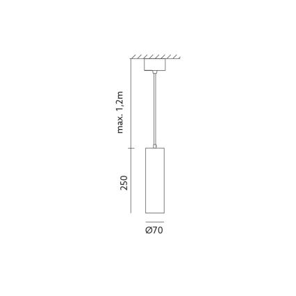 Lampadario a sospensione con filo LUNGO 1xGU10/35W/230V