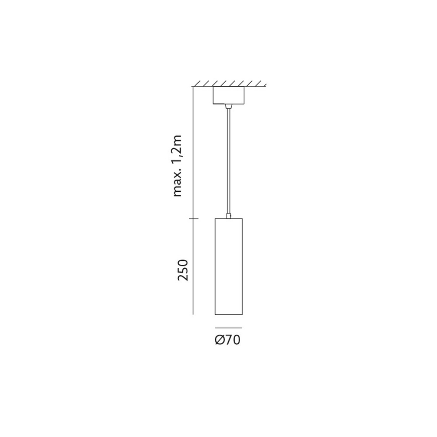 Lampadario a sospensione con filo LUNGO 1xGU10/35W/230V