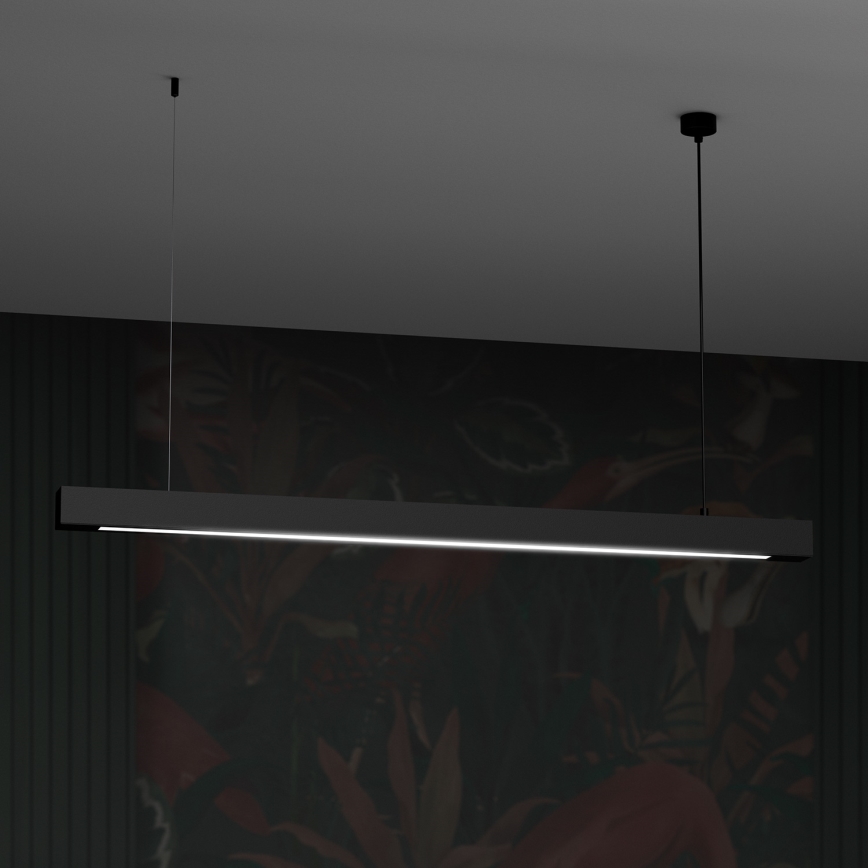 Lampadario a sospensione con filo LUNGO T8 1xG13/18W/230V nero