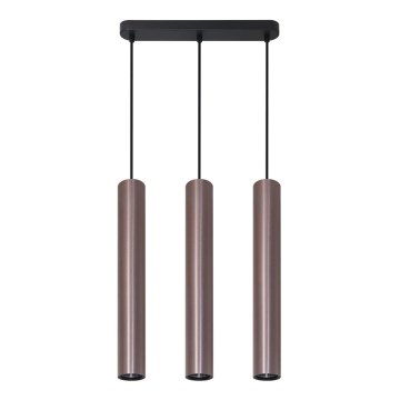 Lampadario a sospensione con filo LUNGOMARE 3xGU10/10W/230V cromo opaco