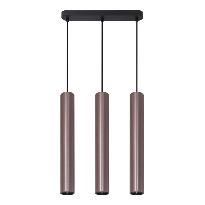 Lampadario a sospensione con filo LUNGOMARE 3xGU10/10W/230V cromo opaco