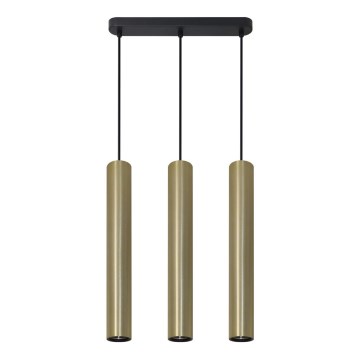 Lampadario a sospensione con filo LUNGOMARE 3xGU10/10W/230V oro