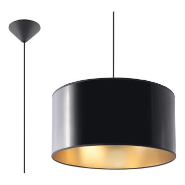 Lampadario a sospensione con filo LUXOR 40 1xE27/60W/230V oro/nero