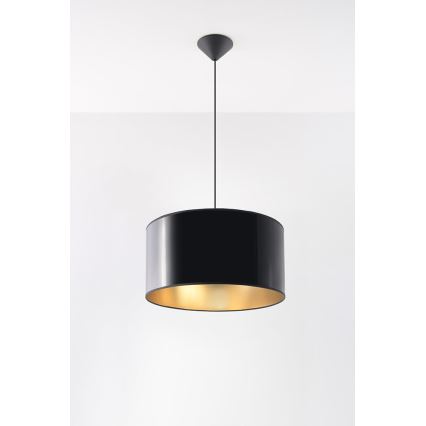 Lampadario a sospensione con filo LUXOR 40 1xE27/60W/230V oro/nero