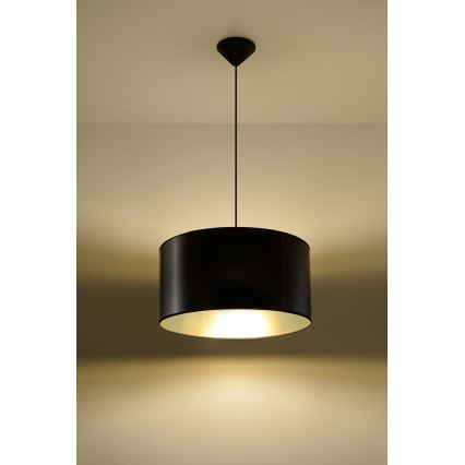 Lampadario a sospensione con filo LUXOR 40 1xE27/60W/230V oro/nero