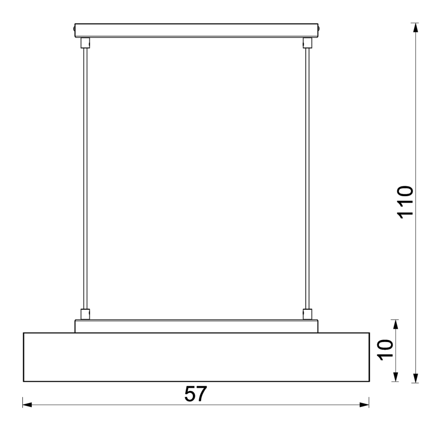Lampadario a sospensione con filo MAISON 3xGU10/8W/230V marrone/quercia