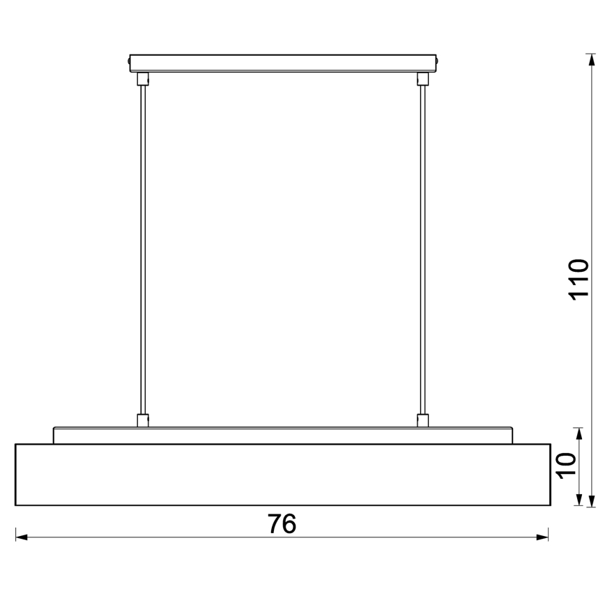 Lampadario a sospensione con filo MAISON 4xGU10/8W/230V marrone/quercia