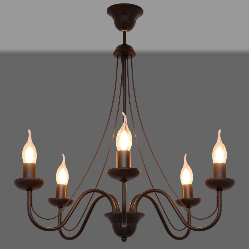 Lampadario a sospensione con filo MALBO II 5xE14/10W/230V