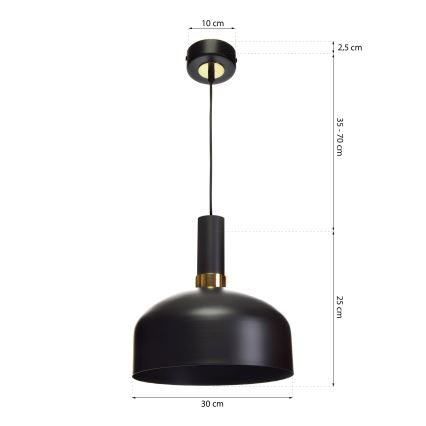 Lampadario a sospensione con filo MALMO 1xE27/60W/230V