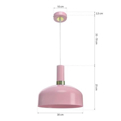 Lampadario a sospensione con filo MALMO 1xE27/60W/230V