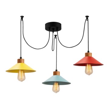 Lampadario a sospensione con filo MANAVGAT 3xE27/100W/230V ragno