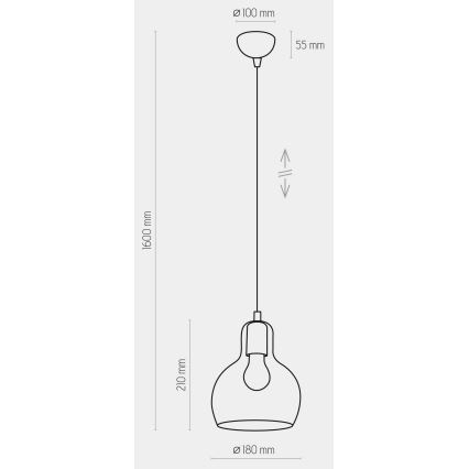 Lampadario a sospensione con filo MANGO 1xE27/60W/230V