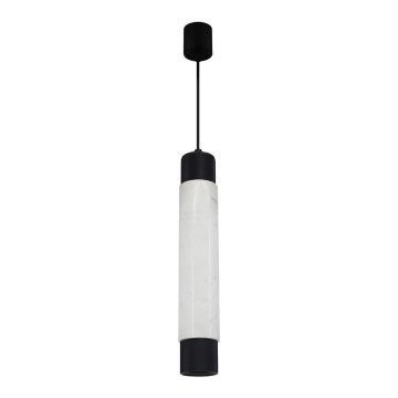 Lampadario a sospensione con filo MARBLE WHITE/BLACK 1xGU10/8W/230V