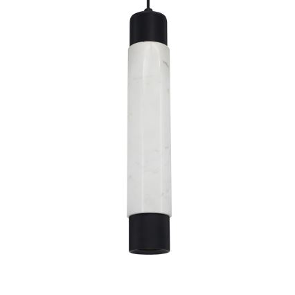 Lampadario a sospensione con filo MARBLE WHITE/BLACK 1xGU10/8W/230V