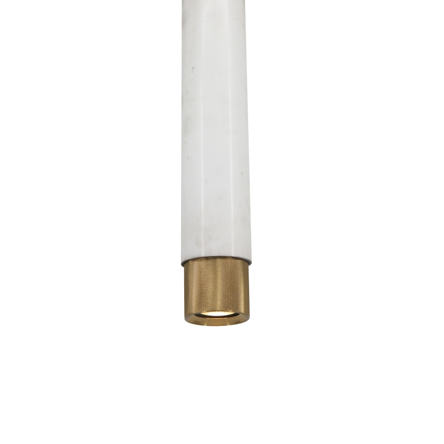 Lampadario a sospensione con filo Marble white/brass 1xGU10/8W/230V
