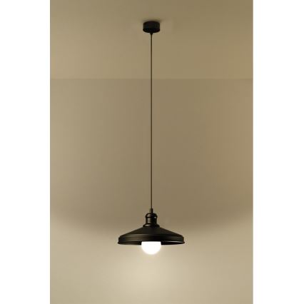 Lampadario a sospensione con filo MARE 1 1xE27/60W/230V nero