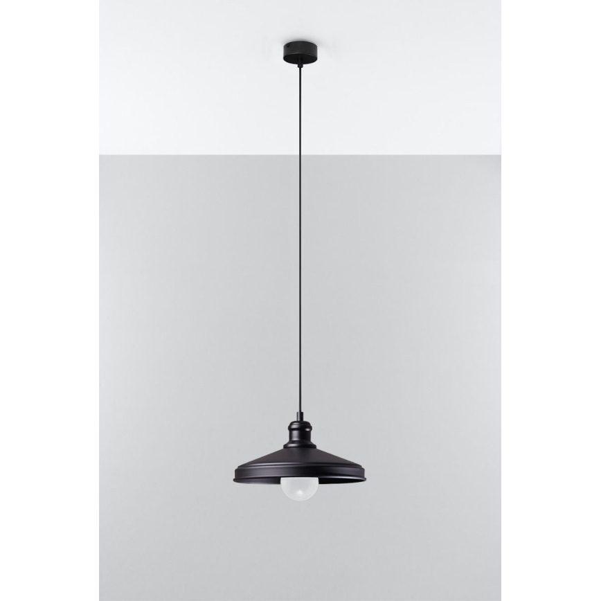 Lampadario a sospensione con filo MARE 1 1xE27/60W/230V nero