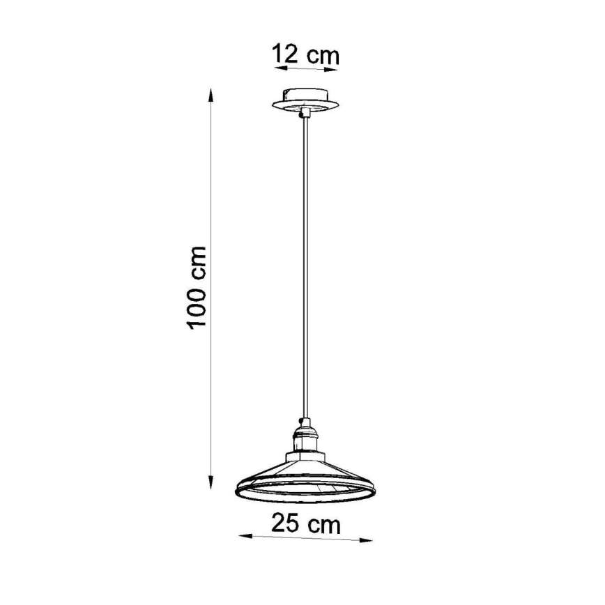 Lampadario a sospensione con filo MARE 1 1xE27/60W/230V nero
