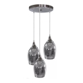 Lampadario a sospensione con filo MARINA 3xE27/60W/230V cromo