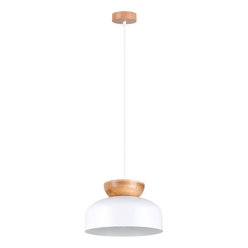 Lampadario a sospensione con filo MARION 1xE27/15W/230V diametro 29,5 cm bianco