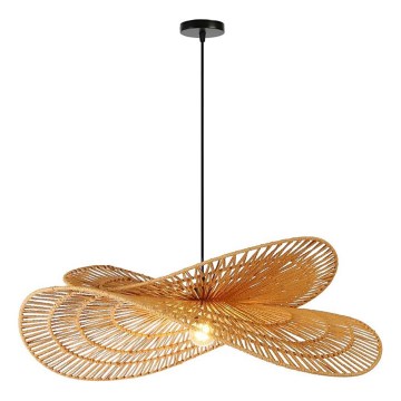 Lampadario a sospensione con filo MARIPOSA 1xE27/40W/230V diametro 80 cm iuta