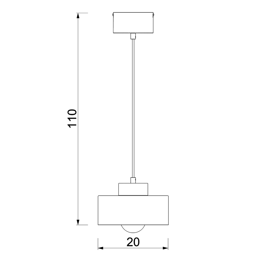 Lampadario a sospensione con filo MARTI 1xE27/15W/230V bianco/cromo lucido