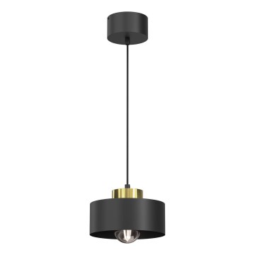 Lampadario a sospensione con filo MARTI 1xE27/15W/230V nero/oro