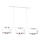 Lampadario a sospensione con filo MARTI 3xE27/15W/230V bianco/cromo lucido