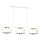Lampadario a sospensione con filo MARTI 3xE27/15W/230V bianco/oro
