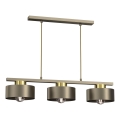 Lampadario a sospensione con filo MARTI 3xE27/15W/230V ottone/oro