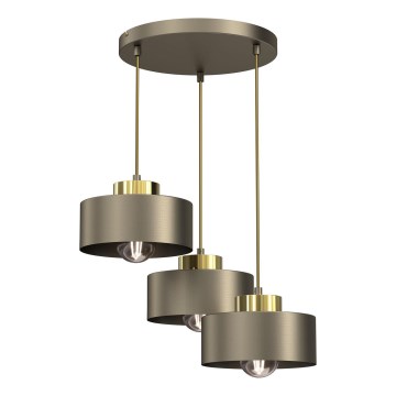 Lampadario a sospensione con filo MARTI 3xE27/15W/230V ottone/oro
