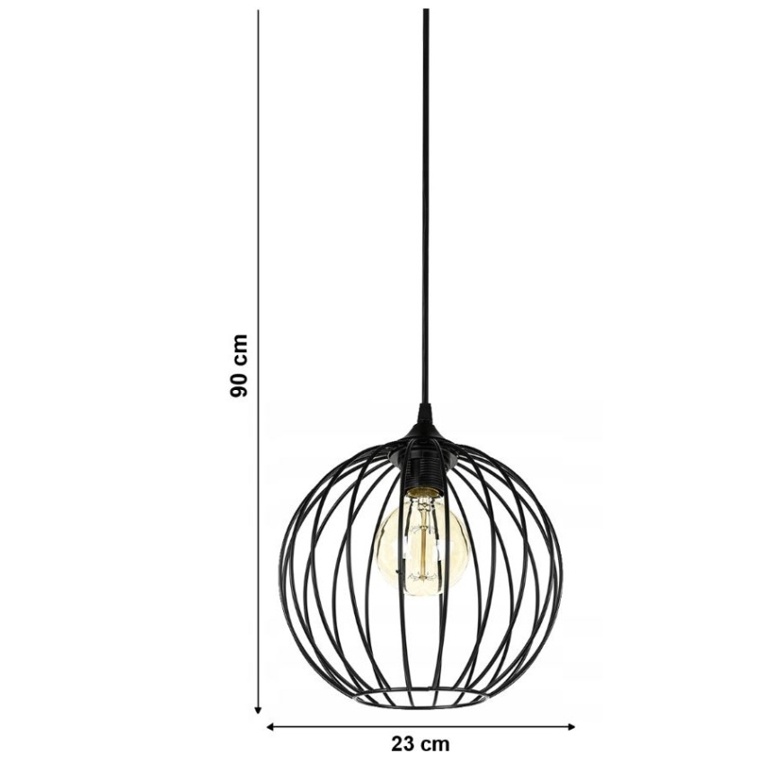 Lampadario a sospensione con filo MATT 1xE27/60W/230V