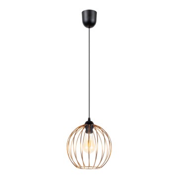 Lampadario a sospensione con filo MATT 1xE27/60W/230V nero/rame