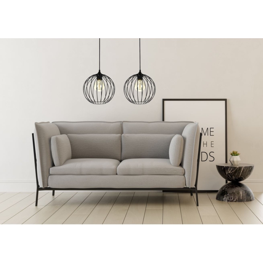 Lampadario a sospensione con filo MATT 2xE27/60W/230V