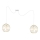 Lampadario a sospensione con filo MATT 2xE27/60W/230V ragno bianco/oro
