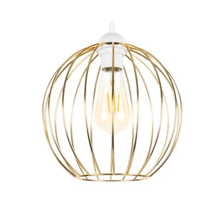 Lampadario a sospensione con filo MATT 2xE27/60W/230V ragno bianco/oro