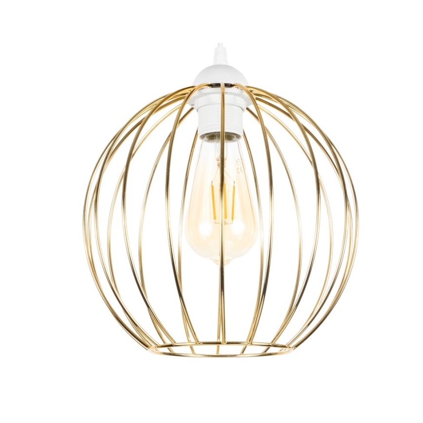 Lampadario a sospensione con filo MATT 2xE27/60W/230V ragno bianco/oro