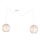 Lampadario a sospensione con filo MATT 2xE27/60W/230V ragno bianco/rame