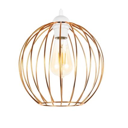 Lampadario a sospensione con filo MATT 2xE27/60W/230V ragno bianco/rame