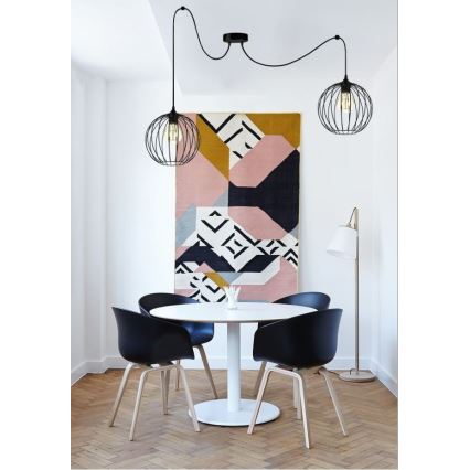 Lampadario a sospensione con filo MATT 2xE27/60W/230V ragno