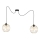 Lampadario a sospensione con filo MATT 2xE27/60W/230V ragno nero/oro