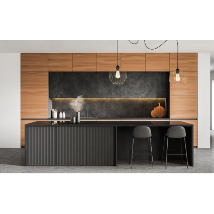 Lampadario a sospensione con filo MATT 2xE27/60W/230V ragno nero/oro