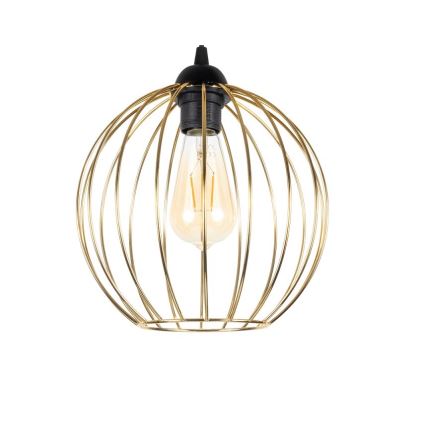 Lampadario a sospensione con filo MATT 2xE27/60W/230V ragno nero/oro