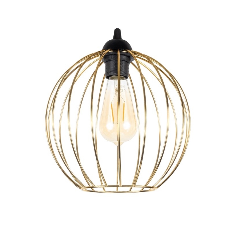 Lampadario a sospensione con filo MATT 2xE27/60W/230V ragno nero/oro